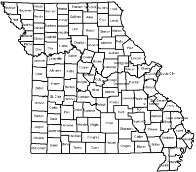 Map of Missouri