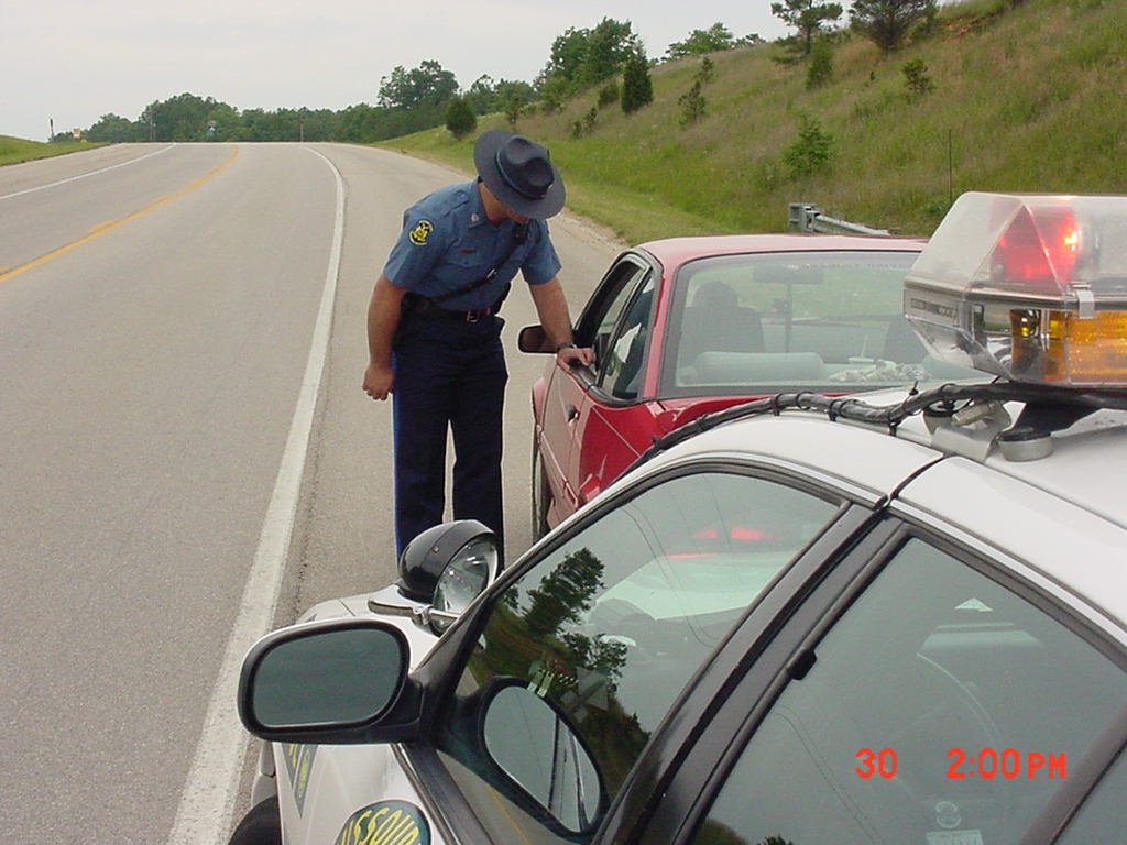 Picture of Trooper talking with motorist